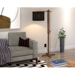Luminária De Chão Articulável Abajur Flexível Quarto/sala:Preto - 4