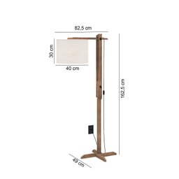 Luminária De Chão Articulável Abajur Flexível Quarto/sala:Preto - 5