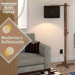 Luminária De Chão Articulável Abajur Flexível Quarto/sala:Preto - 2