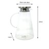 Jarra De Vidro Borossilicato Moderna Tampa Inox 1,8 Litros Jarro Peneira Filtragem Presente Bebidas - 4