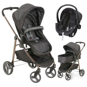 Carrinho Moises Olympus Preto + Bebe Conforto - Galzerano