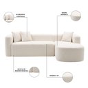 Ver imagem 7 de Sofá Orgânico Módulo Curvo Siena 2,6MTS Boucle Off White - Montanari'S Decor