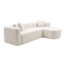 Ver imagem 4 de Sofá Orgânico Módulo Curvo Siena 2,6MTS Boucle Off White - Montanari'S Decor
