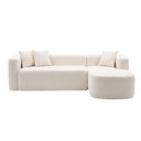 Ver imagem 5 de Sofá Orgânico Módulo Curvo Siena 2,6MTS Boucle Off White - Montanari'S Decor