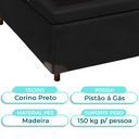 Ver imagem 2 de Cama Box Bau Solteirão Blindado Nature Preto 96x203
