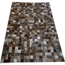 Ver imagem 1 de Tapete de couro marrom light 1,00x1,50 sem borda peça 5x5cm