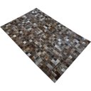 Ver imagem 2 de Tapete de couro marrom light 1,00x1,50 sem borda peça 5x5cm