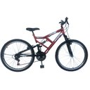 Ver imagem 3 de Bicicleta Aro Aero 26 Unissex 18 Marchas Freio V-Brake Suspenção Full DEPEDAL DAL-021 VERMELHO