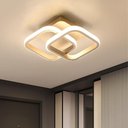 Ver imagem 1 de Luminária de Teto Plafon Led 45w Prisma Dourada Moderna com 3 Cores de Luz Bivolt para Sala e