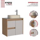 Ver imagem 5 de Gabinete Kyoto Madeira P/ Banheiro sem Cuba Jequitibá C/ Nude Cozimax