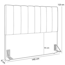 Kit Cabeceira Cama Box Casal 140cm e Calçadeira Recamier Baú Dália W01 Linho Bege - Lyam Decor - 7 Kit Cabeceira Cama Box Casal 140cm e Calçadeira Recamier Baú Dália W01 Linho Bege - Lyam Decor - 7