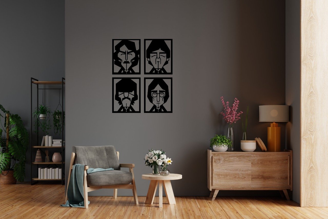 Quadro Decorativo The Beatles Rock Kit Quadros Decorativos - 2