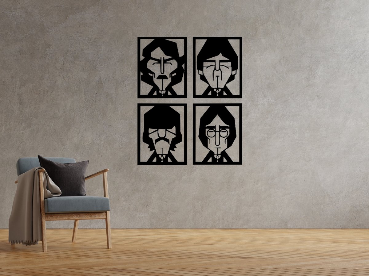 Quadro Decorativo The Beatles Rock Kit Quadros Decorativos