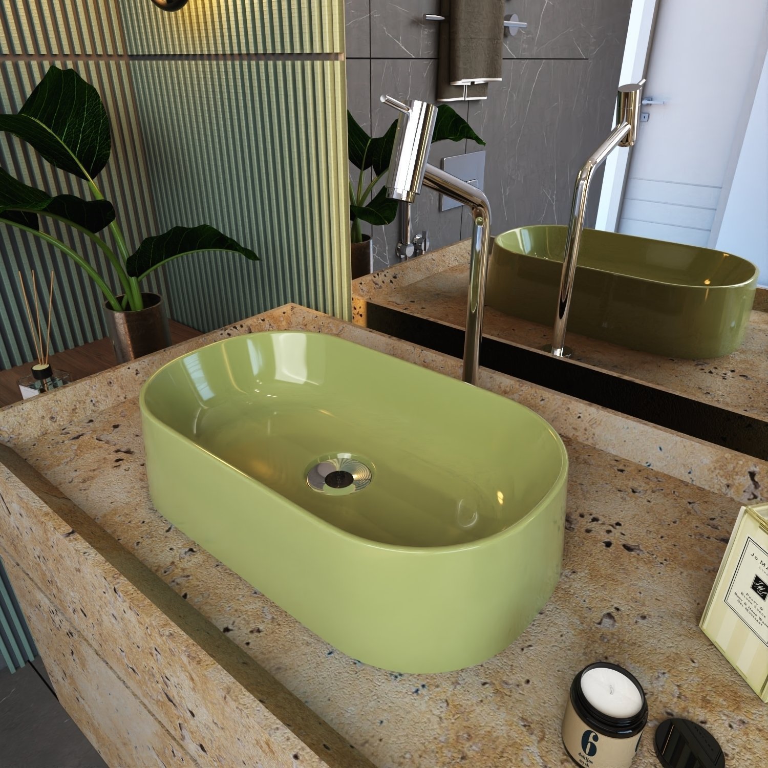 Kit Cuba Ov42 Laila com Válvula Metal e Sifão com Flexível - 10