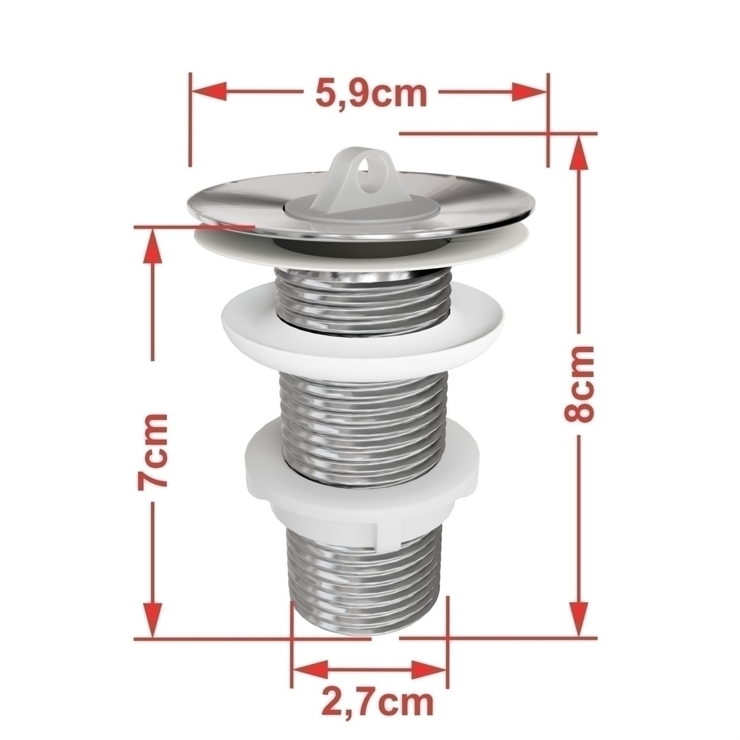 Kit Cuba Ov42 Laila com Válvula Metal e Sifão com Flexível - 6