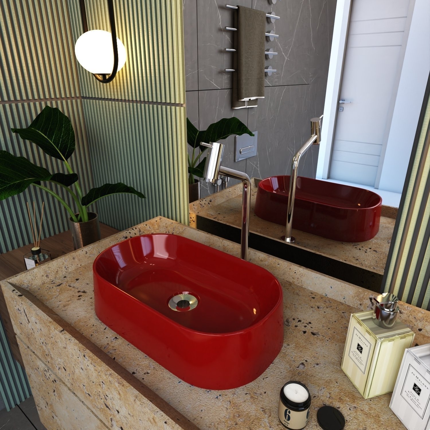 Kit Cuba Ov42 Laila com Válvula Metal e Sifão com Flexível - 1