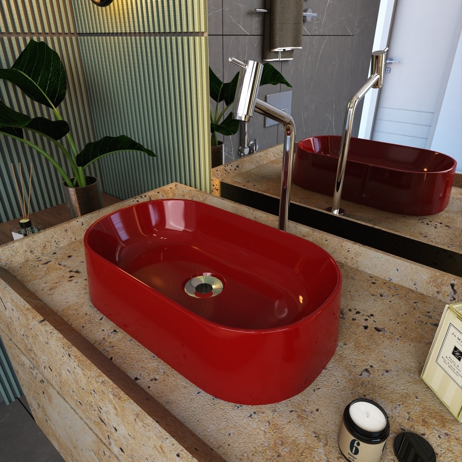 Kit Cuba Ov42 Laila com Válvula Metal e Sifão com Flexível - 10