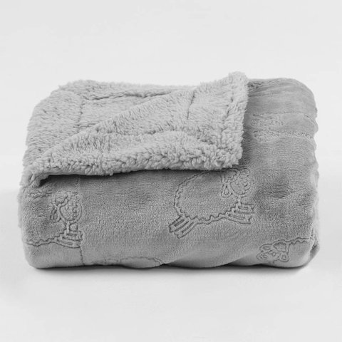 Manta Infantil Sherpam Ferrete - Cinza