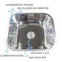 Ver imagem 5 de Kit Tecnocuba Alto Brilho Tanque 40x34x20 + Cuba 40x34x17cm