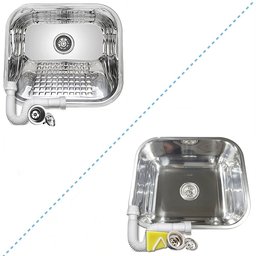 Kit Tecnocuba Alto Brilho Tanque 40x34x20 + Cuba 40x34x17cm - 1