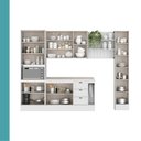Ver mais imagens de Cozinha Milla Ella 11 Portas 3 Gavetas MDF Branco Móveis Carraro