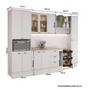 Ver imagem 4 de Cozinha Milla Ella 11 Portas 3 Gavetas MDF Branco Móveis Carraro