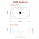 Ver imagem 5 de Kit Cuba Ov42 Laila com Válvula Click e Sifão com Flexível