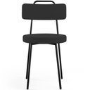 Ver imagem 6 de Kit 06 Cadeiras Decorativas Estofada Para Sala De Jantar Barcelona L02 Suede Preto - Lyam Decor