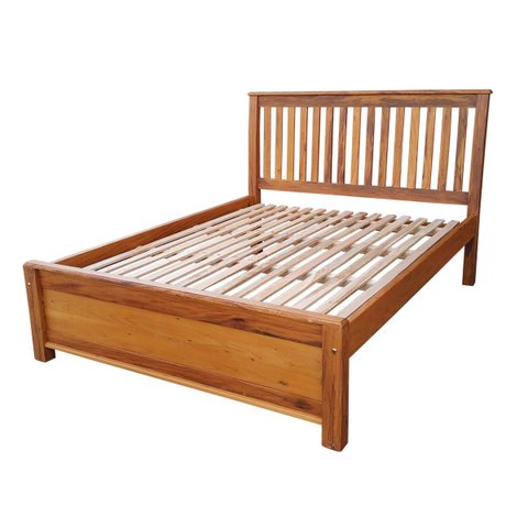 Cama King Size em Madeira de Demolição Modelo Réguas Sudeste Rústico