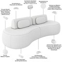 Ver imagem 4 de Sofá 4 Lugares Orgânico para Sala Living 280cm Vasti M03 Bouclê Cru - Lyam Decor