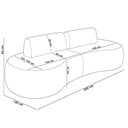 Ver imagem 2 de Sofá 4 Lugares Orgânico para Sala Living 280cm Vasti M03 Bouclê Cru - Lyam Decor