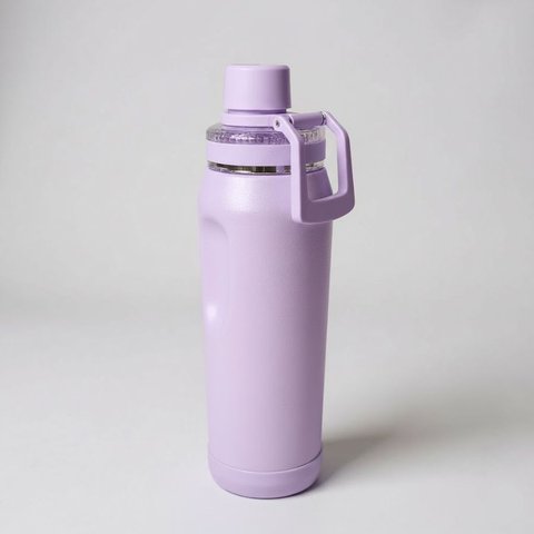 Garrafa Térmica Tr-122 650ml da Virginia Inox Hydra com Capa Protetora Academia Fitness Vyta:Lilás