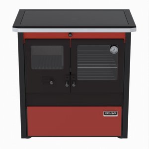 Fogao a Lenha N 2 Le Corbusier Dupla Combustao Vermelho