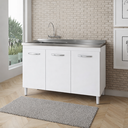 Ver imagem 1 de Balcão de Cozinha Beatriz 1,20 Cm Branco - sem Tampo