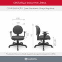 Ver imagem 4 de Cadeira Operativa Executiva Couro Preto - Plaxmetal