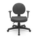 Ver imagem 1 de Cadeira Operativa Executiva Couro Preto - Plaxmetal