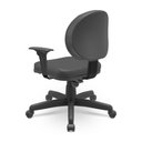 Ver imagem 3 de Cadeira Operativa Executiva Couro Preto - Plaxmetal