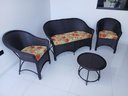 Ver imagem 3 de Conjunto Cadeiras e Sofá Jardim em Fibra Sintética Área Extrena Varanda Sacadas Pergolado