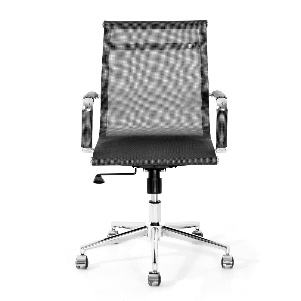 Ver imagem 3 de Kit 6 Cadeiras de Escritório Executiva Giratória Tela Mesh Cinza