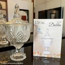 Ver imagem 5 de 12 Potiches de Cristal com Pé Tampa Baleiro Decorativo Lyor Bombonieres Dublin de Mesa