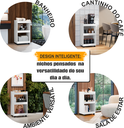 Ver imagem 5 de Organizador Carrinho Multiuso 3 Prateleiras com Rodízios Jade Branco