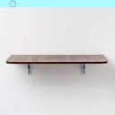 Ver imagem 1 de Mesa Retrátil De Parede Dobrável Reforçada 80x41cm Castanho