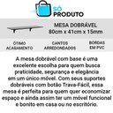 Ver imagem 4 de Mesa Retrátil De Parede Dobrável Reforçada 80x41cm Castanho
