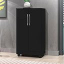 Ver imagem 1 de Armário Multiuso Preto 2 Portas Smart J&a Móveis 118x64x36