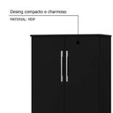 Ver imagem 4 de Armário Multiuso Preto 2 Portas Smart J&a Móveis 118x64x36