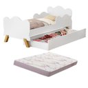 Ver imagem 1 de Mini Cama Angel Infantil Juvenil com Auxiliar Sapateira Proteção Lateral + 1 Colchão D18