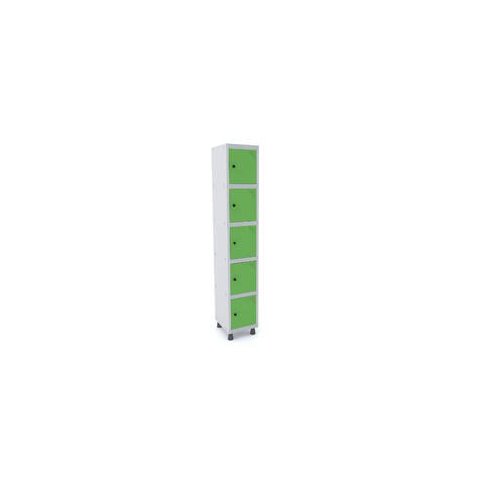 Armário Roupeiro De Aço 5 Portas Para Vestiário Academia Locker Verde