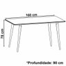 Mesa Para Sala De Jantar 6 Lugares 160Cm 050376 Branco - 6