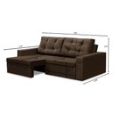 Ver imagem 2 de Sofá Retrátil 2 Lugares 1,80m Leticia Suede Rover & Beato