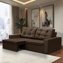 Ver imagem 1 de Sofá Retrátil 2 Lugares 1,80m Leticia Suede Rover & Beato